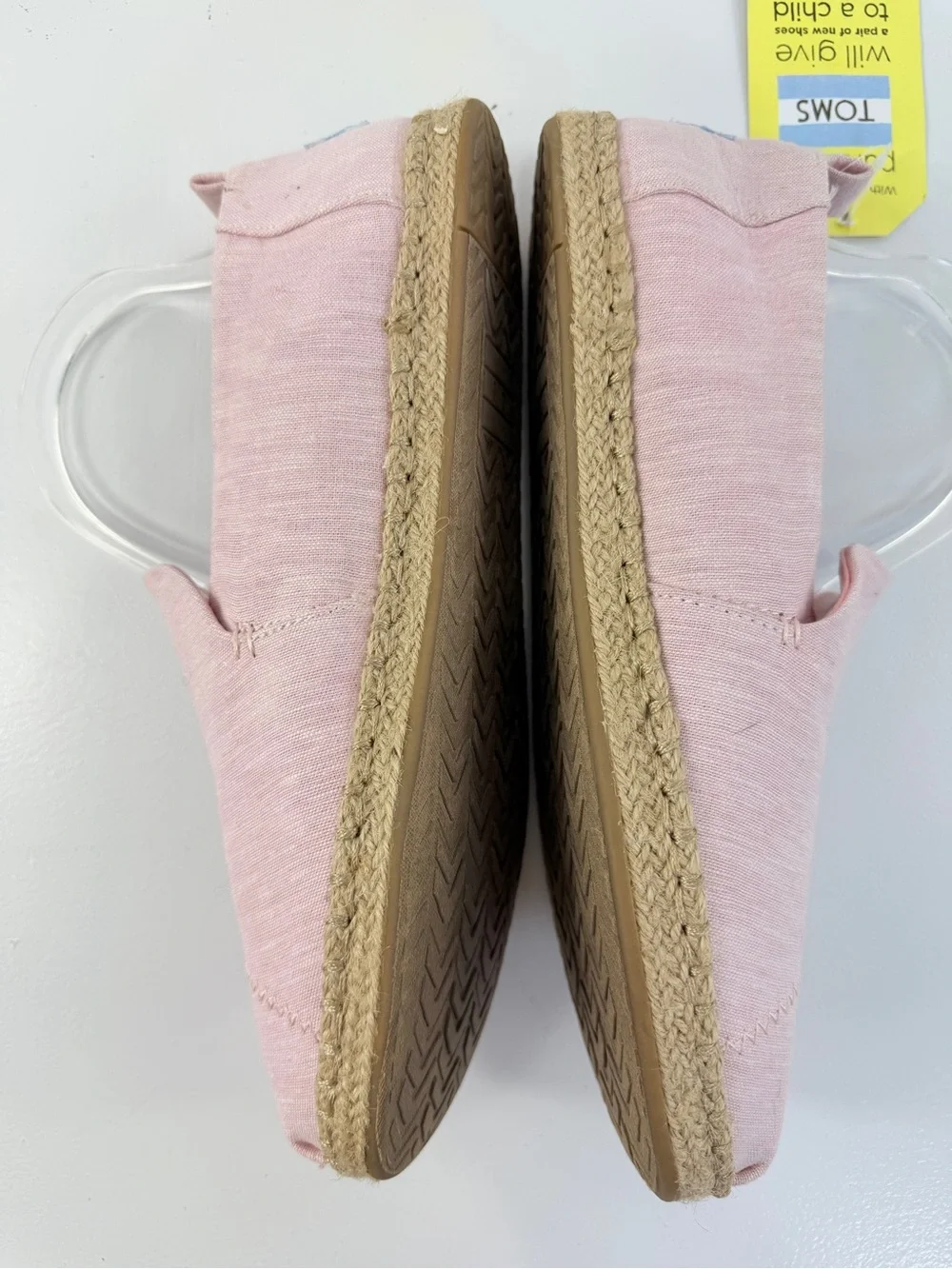 TOMS Wmns Deconstructed Alpargata Rope Espadrilles Blossom Slub Chambray Sz 10